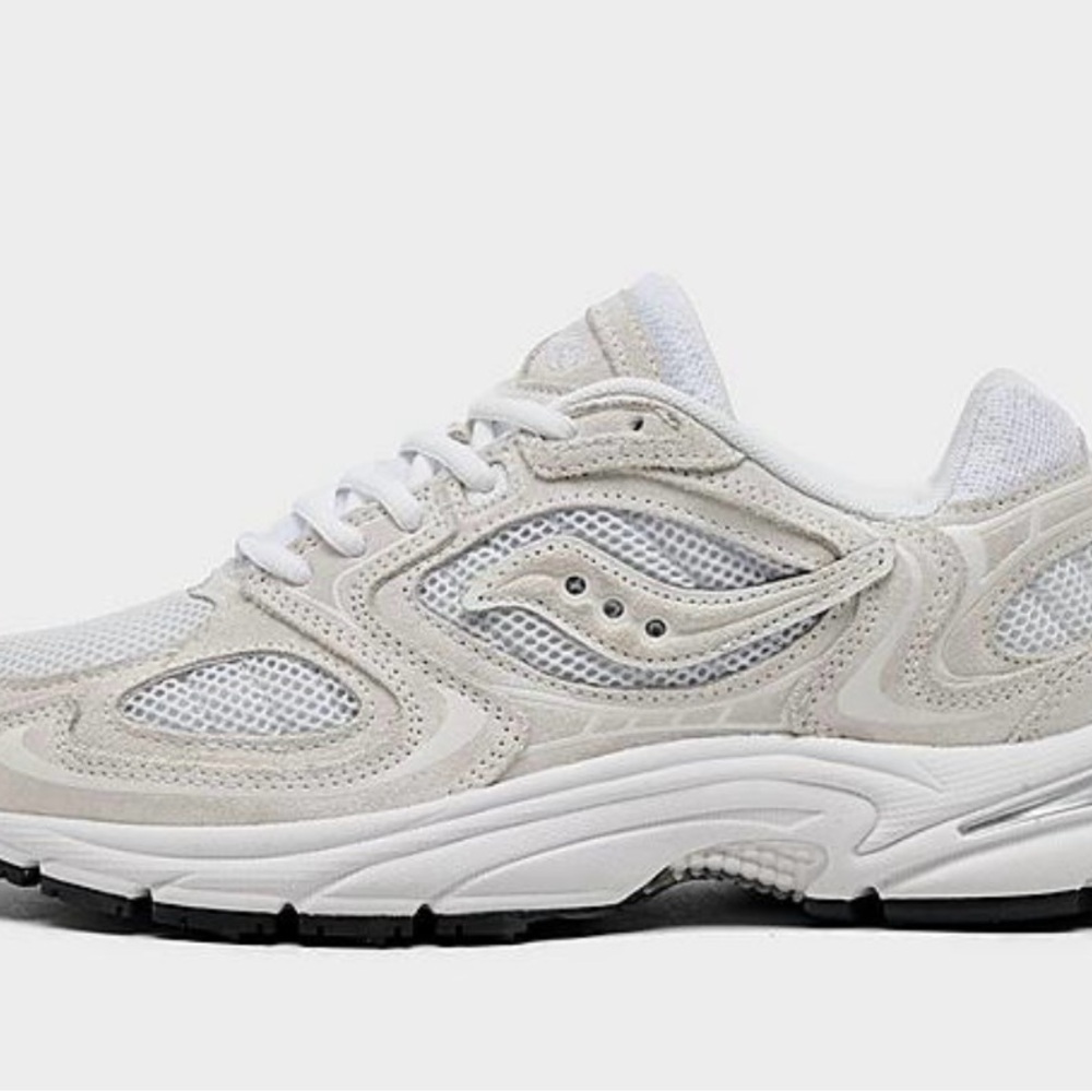 Women’s Saucony Grid Jazz 9 White/Off-White Suede Sneakers